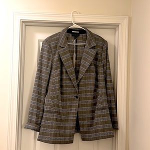 Plus size plaid blazer, new with tags